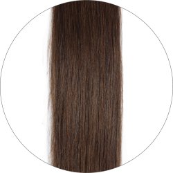 #4 Chocolate Brown, 50 cm, Premium Pre Bonded Hair Extensions, Single drawn