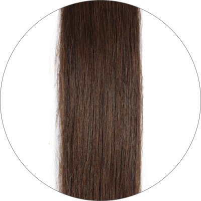 #4 Chocolate Brown, 50 cm, Tape Hair Extensions, Single drawn