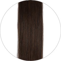 #2 Dark Brown, 40 cm, Double drawn Pre Bonded Hair Extensions