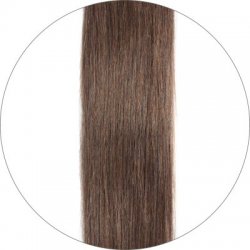 Long Lasting, #6 Medium Brown, 50cm, 50g, Weft Hair Extensions