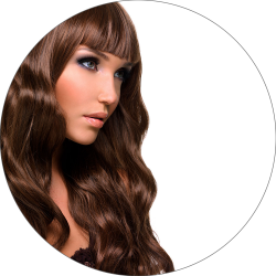 #6 Medium Brown, 60 cm, Micro Ring Hair Extensions
