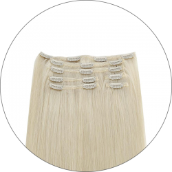 #6001 Extra Light Blonde, 50 cm, Clip In Hair Extensions