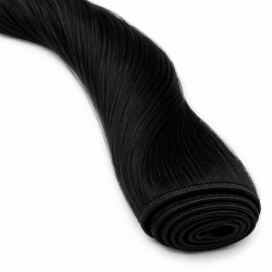#1 Black, 50cm, 50g, Weft Hair Extensions