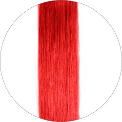 #64 Bright red, 60cm, 50g , Tape Hair Extensions, Single drawn
