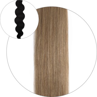 #10 Light Brown, 50 cm, Body Wave Tape Hair Extensions