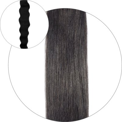 #1B Black Brown, 50 cm, Natural Wave Pre Bonded Hair Extensions