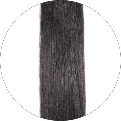#1B Black Brown, 40 cm, Clip In Hair Extensions