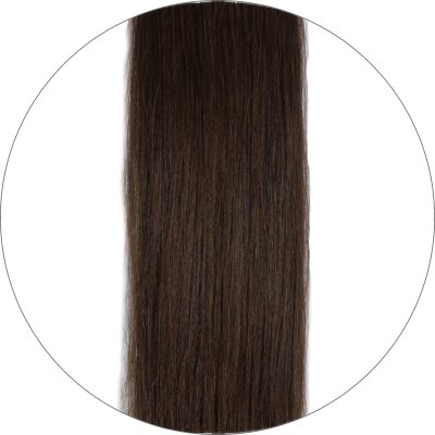 #2 Dark Brown, 40 cm, Pre Bonded Hair Extensions, Double drawn