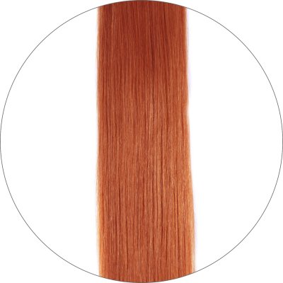 #350 Copper Red, 50 cm, Pre Bonded Hair Extensions, Single drawn