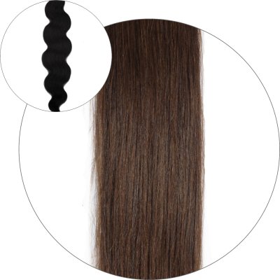 #4 Chocolate Brown, 50 cm, Body Wave Tape Hair Extensions