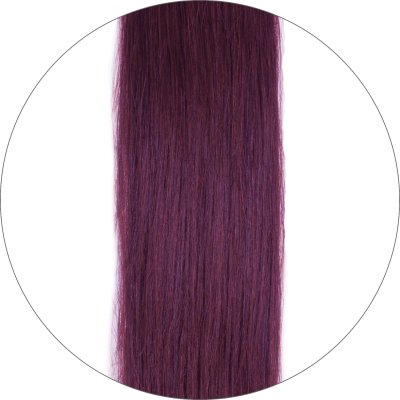#530 Dark Burgundy, 40 cm, Pre Bonded Hair Extensions, Single drawn