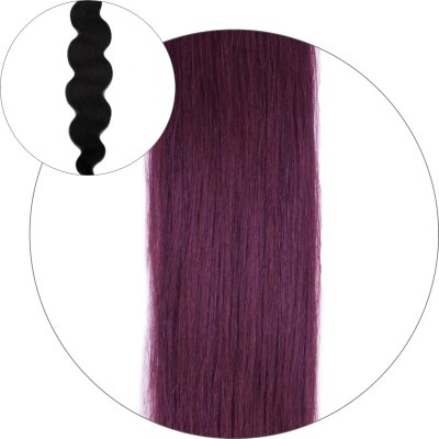 #530 Dark Burgundy, 50 cm, Body Wave Tape Hair Extensions