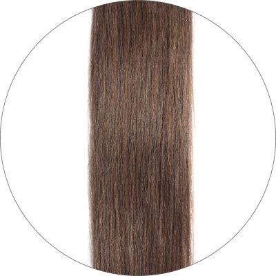 #6 Medium Brown, 30 cm, Double drawn Tape Hair Extensions