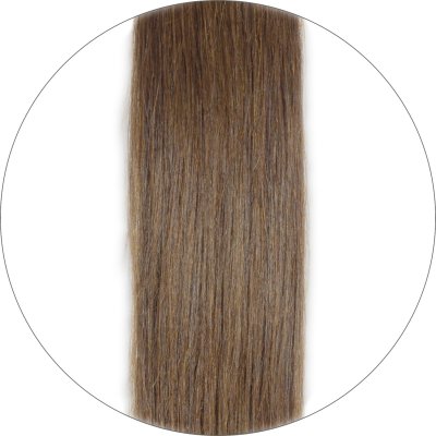#8 Brown, 40 cm, Tape Hair Extensions, Single drawn